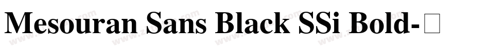 Mesouran Sans Black SSi Bold字体转换